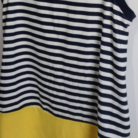VENUS Women's Striped/Colorblock Tank Top Navy + White +Yellow Size Medium - Picture 5 of 8